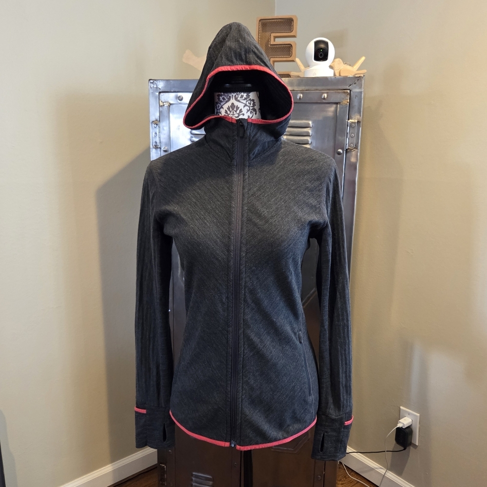 Icebreaker Merino Wool Women's Descender Long Sleeve Zip Hoodie size Med